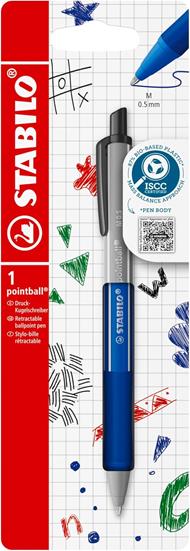 Penna a sfera Ecosostenibile - STABILO pointball colorful - Pack da 1 - Nero