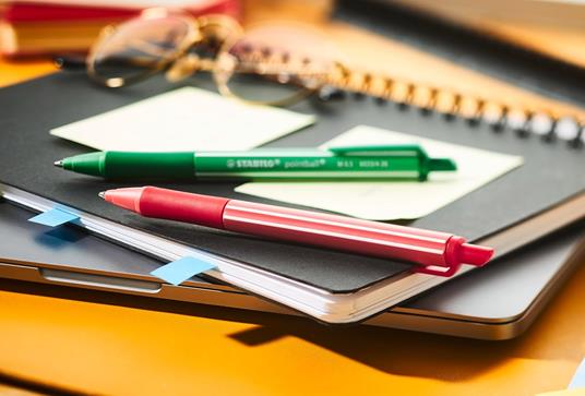 Penna a sfera Ecosostenibile - STABILO pointball colorful - Pack da 4 - Verde/Blu/Nero/Rosso - 6