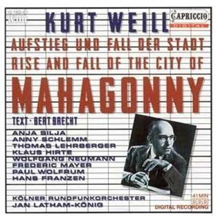 The Rise and Fall of the City of Mahagonny - CD Audio di Kurt Weill