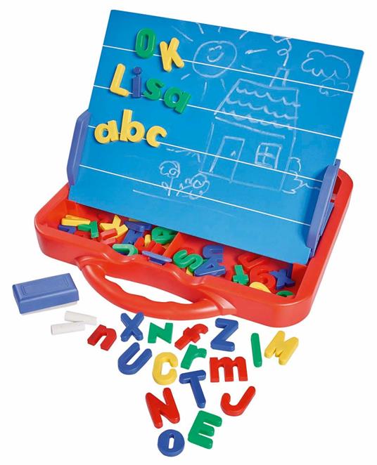 Art & Fun. Abc Lavagna Magnetica In Valigetta 32X30 Cm Con Lettere 62 Pz