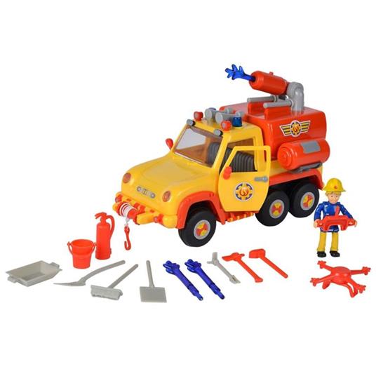 Simba Toys Camion dei Pompieri Giocattolo con Pompiere Sam Venus 2.0 - 2
