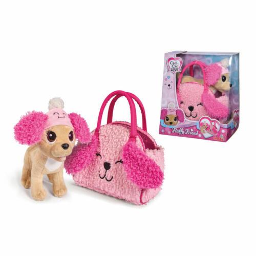 Chi Chi Love Fluffy Friend - Cane di peluche con berretto e borsa