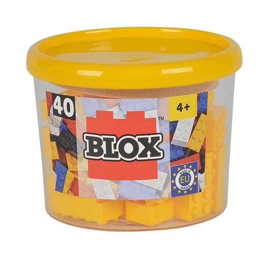 Blox. Mattoncini Piccoli 4x2. Barattolo 40 pezzi Colore Giallo