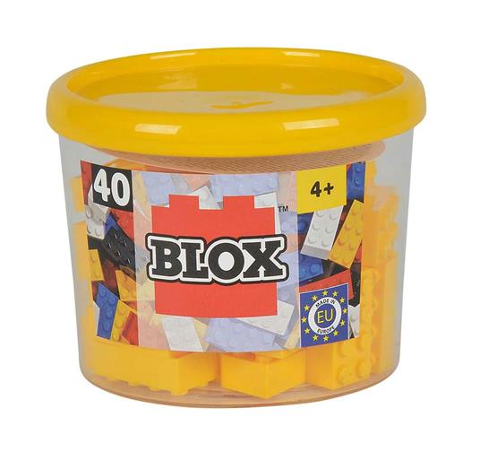 Blox. Mattoncini Piccoli 4x2. Barattolo 40 pezzi Colore Giallo - 3