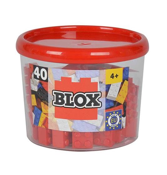 Blox. Mattoncini Piccoli 4x2. Barattolo 40 pezzi Colore Rosso - 2