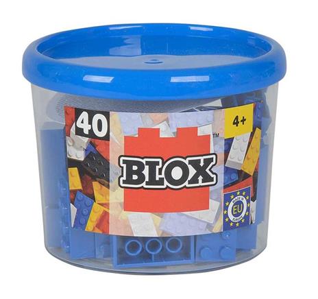 Blox. Mattoncini Piccoli 4x2. Barattolo 40 pezzi Colore Blu