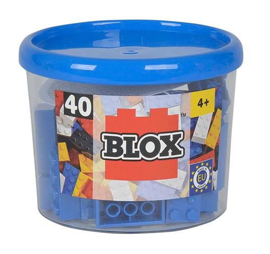 Blox. Mattoncini Piccoli 4x2. Barattolo 40 pezzi Colore Blu - 2