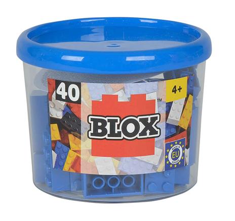 Blox. Mattoncini Piccoli 4x2. Barattolo 40 pezzi Colore Blu - 3