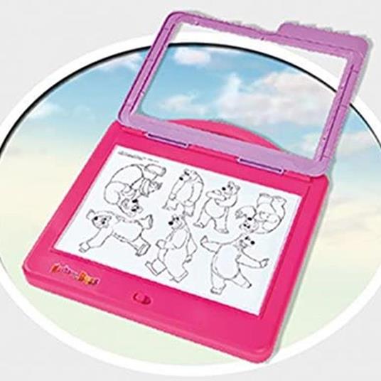 Lavagna Luminosa Tablet Masha e Orso Impara a disegnare con Fogli e Matita - 2