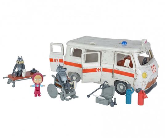Masha e Orso. Playset Ambulanza con Masha e Due Lupi - 4