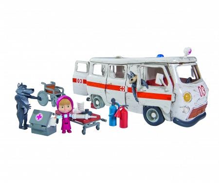 Masha e Orso. Playset Ambulanza con Masha e Due Lupi - 5
