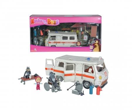 Masha e Orso. Playset Ambulanza con Masha e Due Lupi - 6