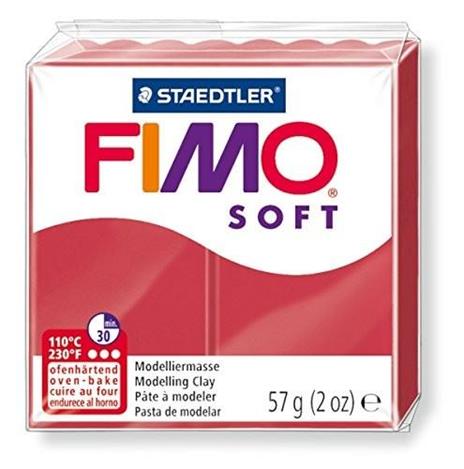 Panetto fimo soft 57 grammi rosso ciliegia 26 - 2