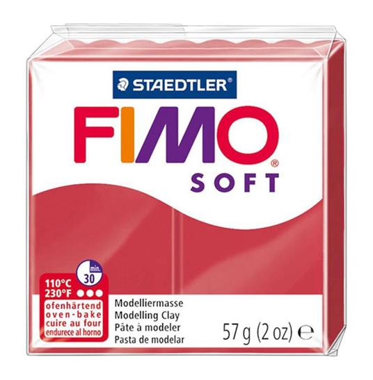 Panetto fimo soft 57 grammi rosso ciliegia 26 - 7