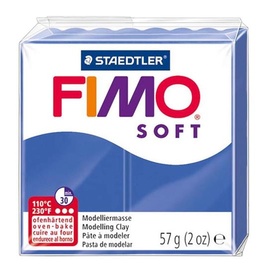 Panetto Fimo soft blu brillante - 2