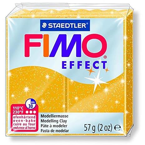 Fimo Effect Oro Glitter 57g Pasta Modellabile Hobby Scuola Arte Decoupage