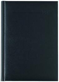 Alpha Edition - Agenda Giornaliera Monocromo 2025, Formato Grande 15x21 cm, Black, 320 pagine