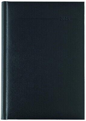 Alpha Edition - Agenda Giornaliera Monocromo 2025, Formato Grande 15x21 cm, Black, 320 pagine