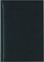 Alpha Edition - Agenda Giornaliera Monocromo 2025, Formato Grande 15x21 cm, Similpelle Black, 352 pagine