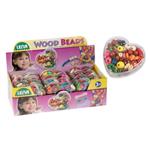 Perle in legno in confezione a forma di cuore (Espositore)