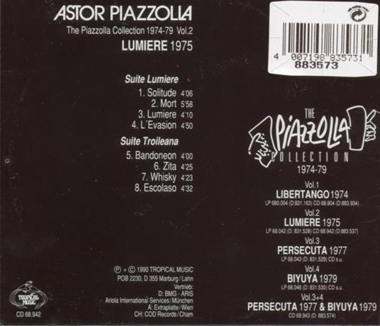 Lumiere - CD Audio di Astor Piazzolla - 2