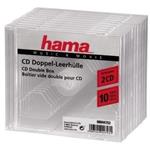 Hama 00044753 custodia CD/DVD Custodia Jewel 2 dischi Trasparente