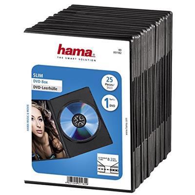 Hama DVD Slim Box 25, Black 1dischi Nero