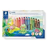 Staedtler Noris buddy 140 pastello colorato 12 pezzo(i) Nero, Blu, Marrone, Verde, Magenta, Arancione, Rosso, Viola, Giallo