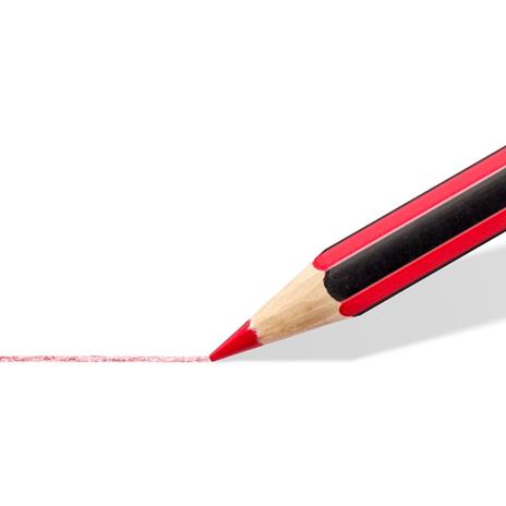 Astuccio con 18 matite colorate esagonali, in colori assortiti Upcycled wood - 5