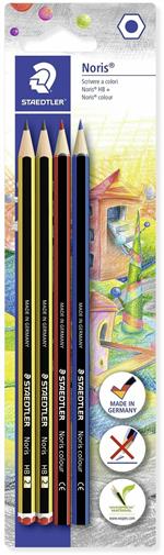 Set Staedtler Noris. Con 2 matite in grafite e 2 pastelli