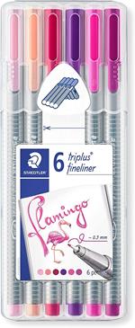 Box Fineliner triplus flamingo 6pcs box