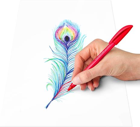 10 penne a sfera colorate con cappuccio tratto M - 5