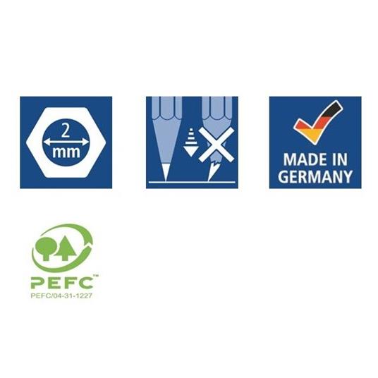 Matita Staedtler Mars Lumograph. Astuccio in metallo 12 matite in gradazioni medie - 5