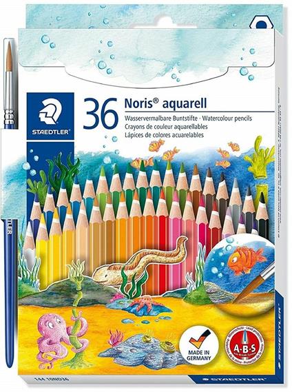Pastelli acquarellabili Stadtler Noris Club Aquarell. Confezione 36 matite colorate