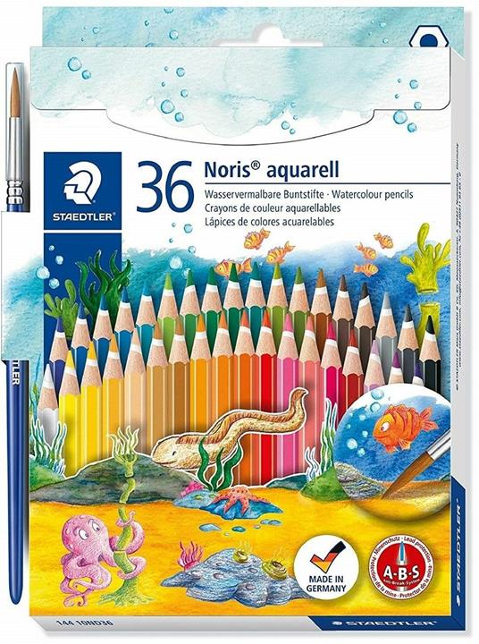 Pastelli acquarellabili Stadtler Noris Club Aquarell. Confezione 36 matite colorate