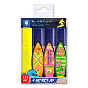Cartoleria Textsurfer classic 3+1 colori in astuccio PET Staedtler