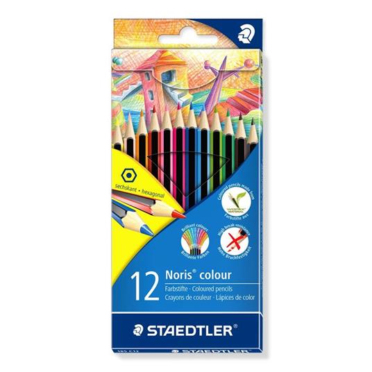 Pastelli Staedtler Noris colour. Confezione 12 matite colorate assortite