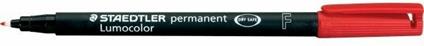 Penna a punta sintetica Staedtler Lumocolor Permanent rosso punta fine 0,6 mm
