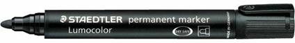 Marcatore Staedtler Lumocolor Permanent nero punta tonda 2 mm