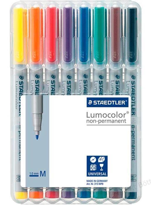 Staedtler 315 WP8 evidenziatore 1 pezzo(i) Nero, Blu, Marrone, Verde, Arancione, Rosso, Viola, Giallo