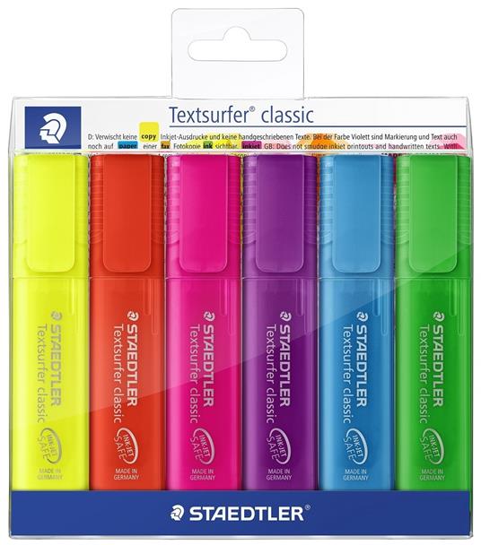 Evidenziatore Staedtler Textsurfer Classic. Astuccio 6 colori