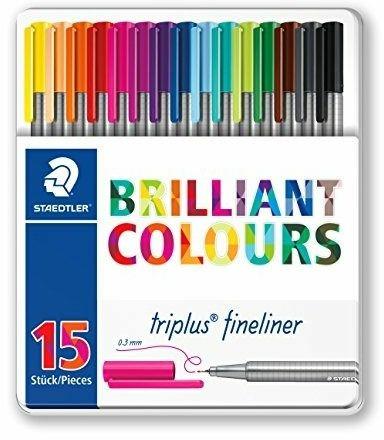 Pennarelli Fineliner Staedtler Brilliant Colours. Confezione 15 colori assortiti