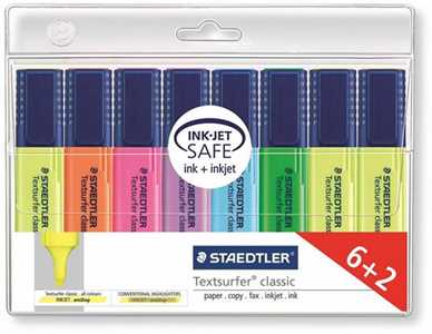 Cartoleria 6+2 evidenziatori Textsurfer classic Staedtler