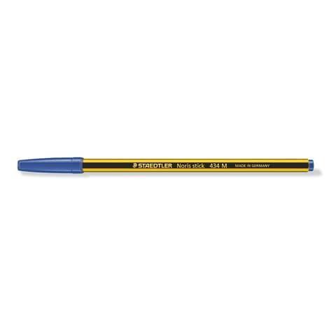Penna a sfera Staedtler Noris Stick M 1 mm - tratto 0 35 mm blu conf. da 20 - 434 03