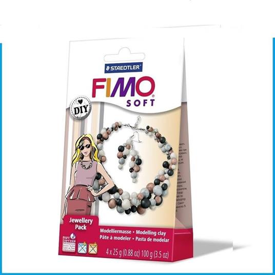 Fimo soft jewellery pack bijoux perle con 4 panetti