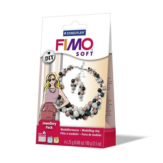 Fimo soft jewellery pack bijoux perle con 4 panetti - 3