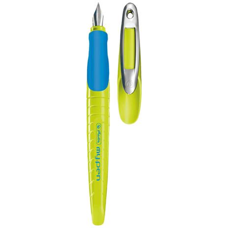 Penna stilografica Herlitz My.Pen con pennino in acciao inossidabile punta M, impugnatura ergonomica Blu-Verde - 2