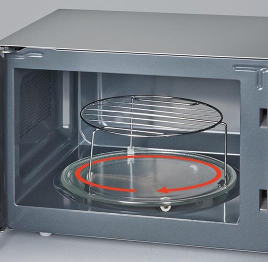 Severin MW 7865 forno a microonde Superficie piana Microonde combinato 20 L  1350 W Nero, Argento - Severin - Casa e Cucina | IBS