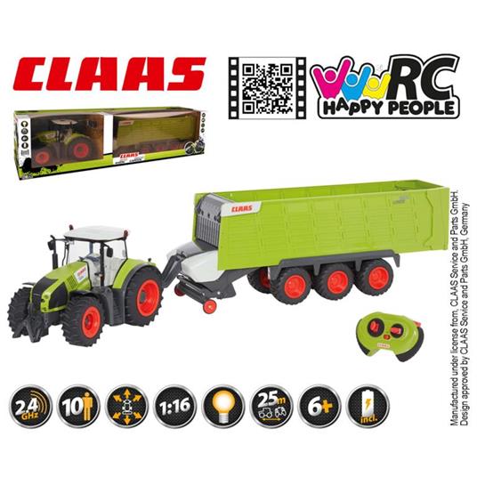 CLAAS Trattore con Rimorchio Giocattolo RC AXION870 e CARGOS9600 1:16 - 3