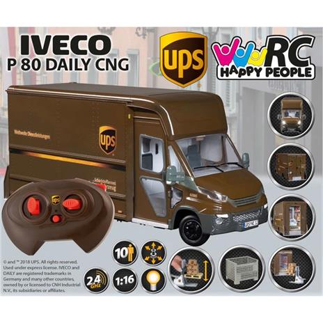 UPS Camion delle Consegne Giocattolo RC IVECO P80 Daily CNG 1:16 - 3
